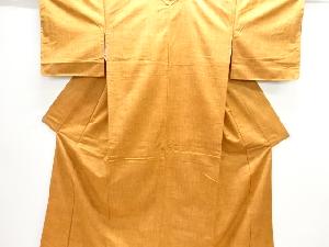 未使用品　雨縞模様織出し手織り紬着物